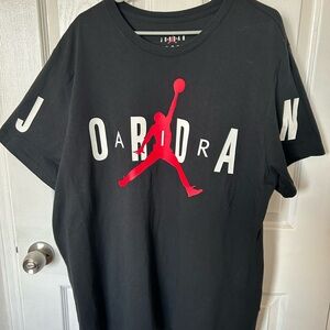 ❌SOLD❌Jordan Black T-Shirt with Red Logo